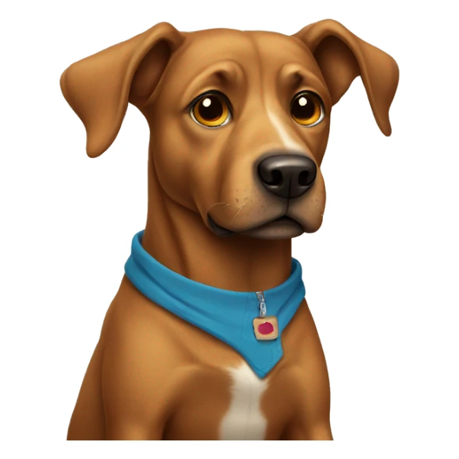Brown dog with tshirt on  sticker