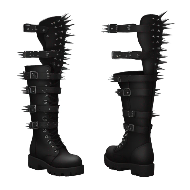 platform boots gothic with spikes sticker