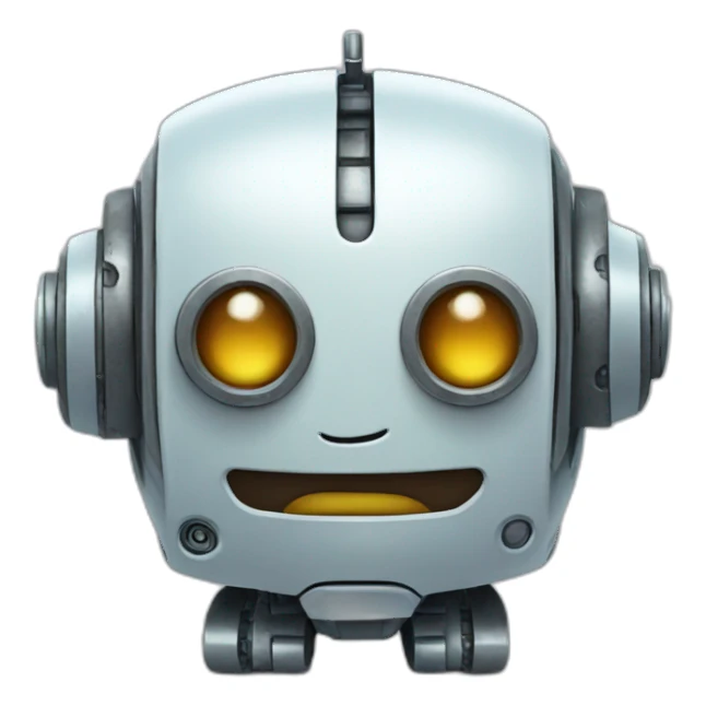 happy robot sticker