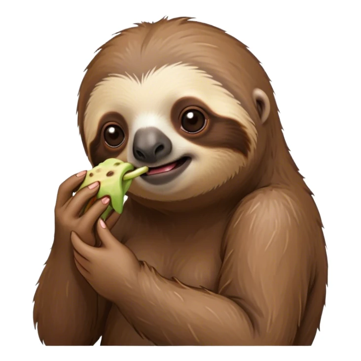 Sloth eating human sticker