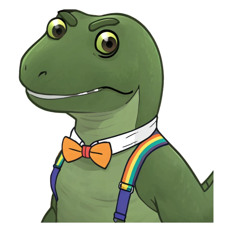 gay velociraptor sticker