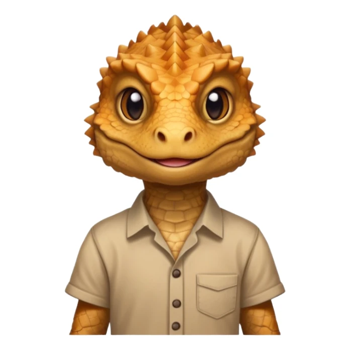 long bearded dragon with shirt sticker