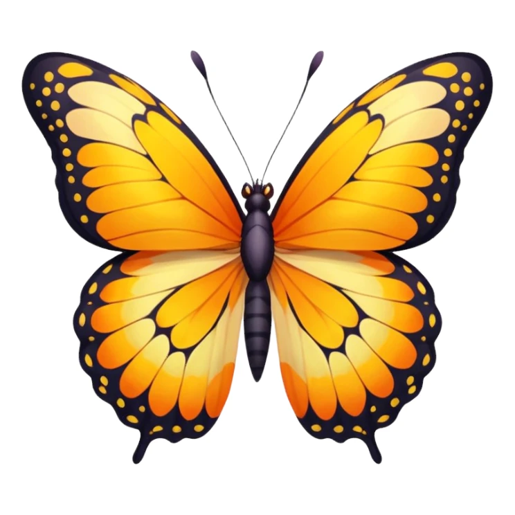 butterfly on flower sticker