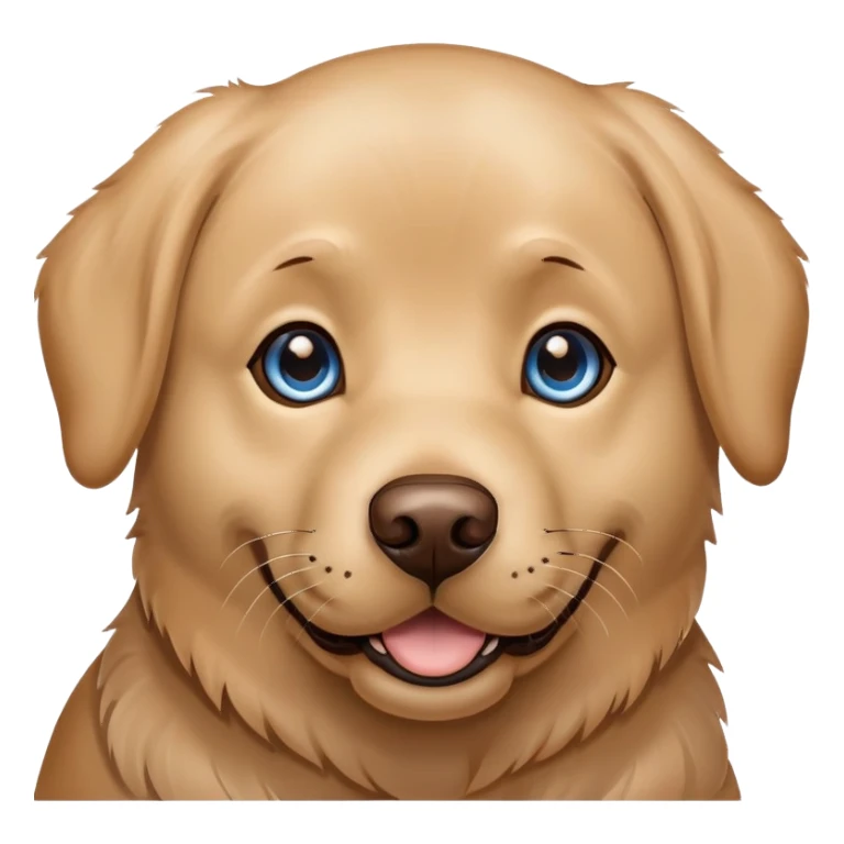 Labrador with one blue eye sticker