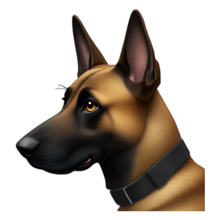 malinois dog, dark in the face sticker
