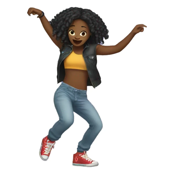 girl dancing hip-hop sticker