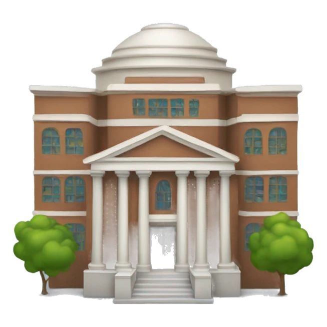 Library building with books sticker