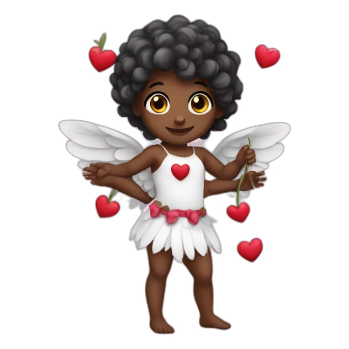 cute black cupid sticker