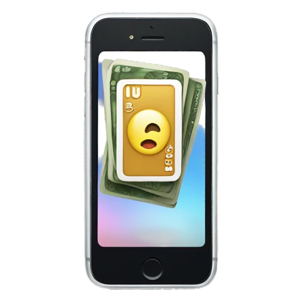 iPhone with card pay inside the screen  sticker