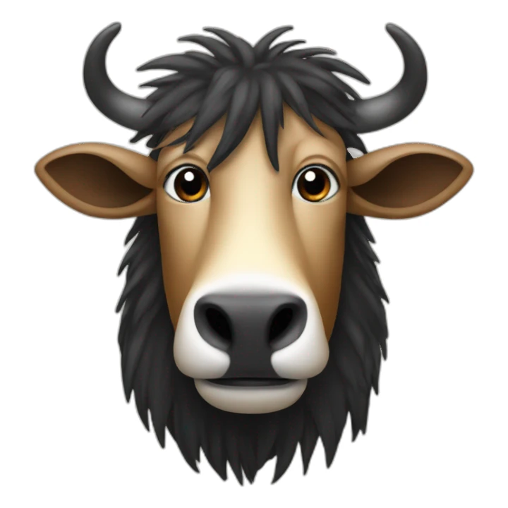 wildebeest with penguin face sticker