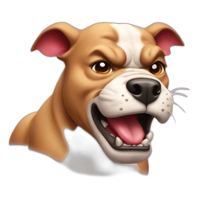 very angry bittbull sticker