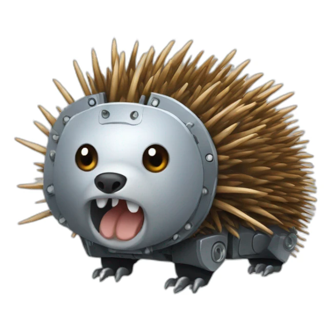 robot porcupine sticker