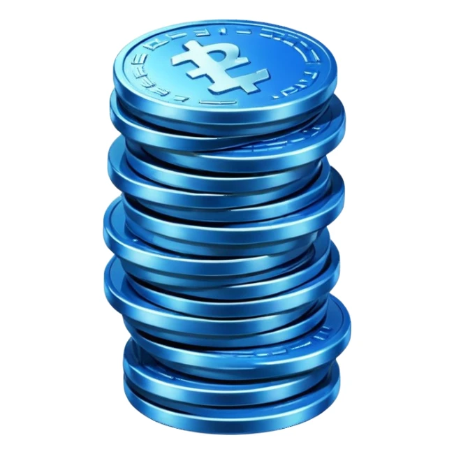 blue coins credit package sticker