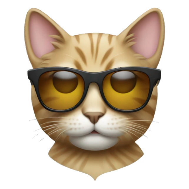 Cat with sunglasses sticker