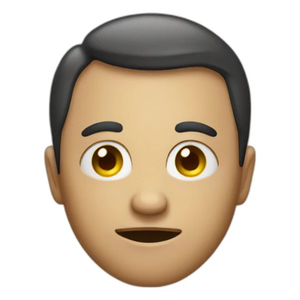 Suspicious face on something sticker