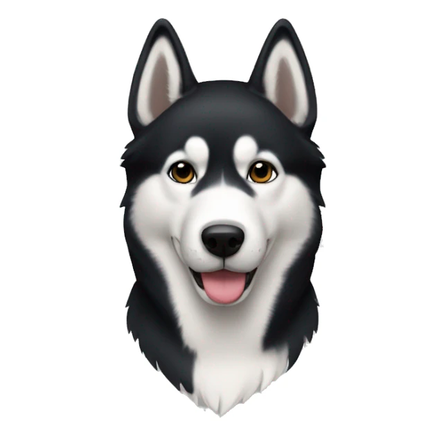 husky black sticker