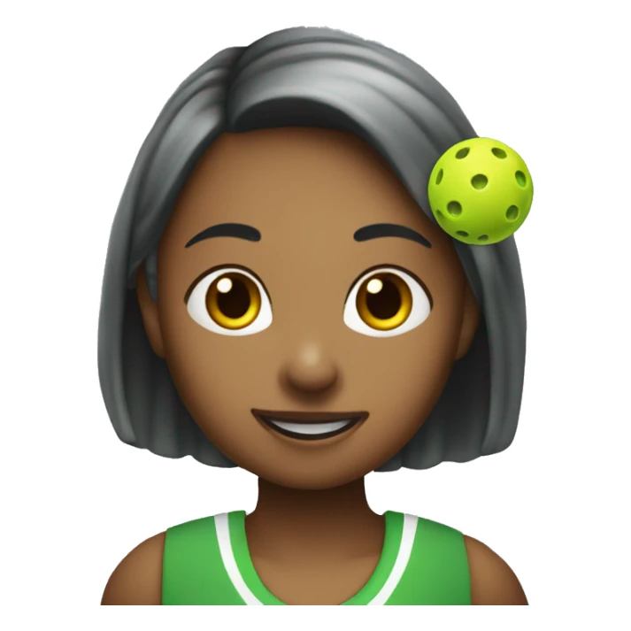 girl playing pickleball sticker