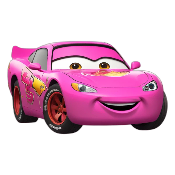 Flash McQueen in pink sticker