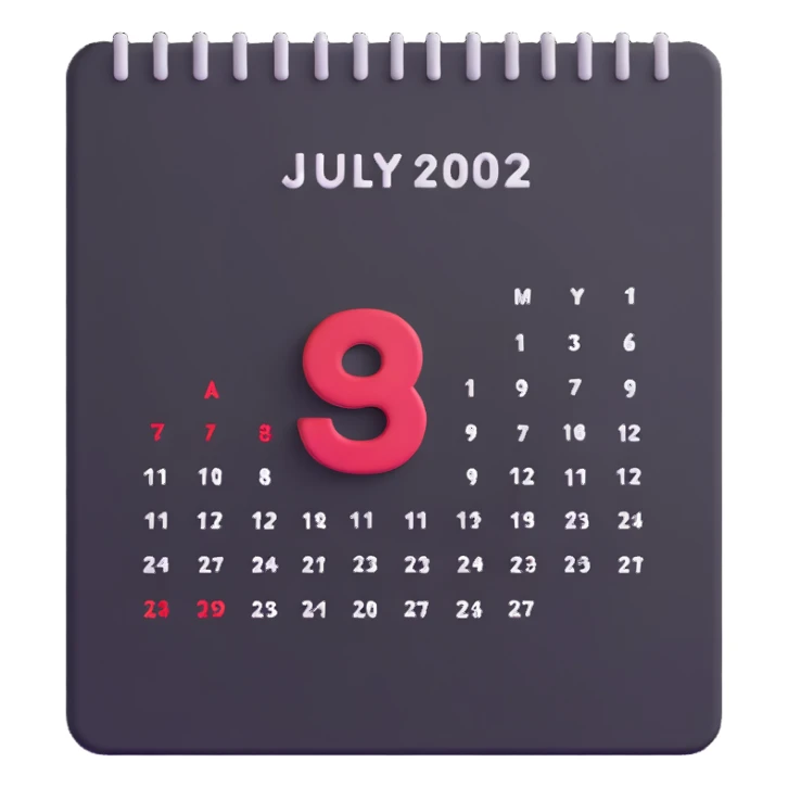 July 2025 calendar sticker