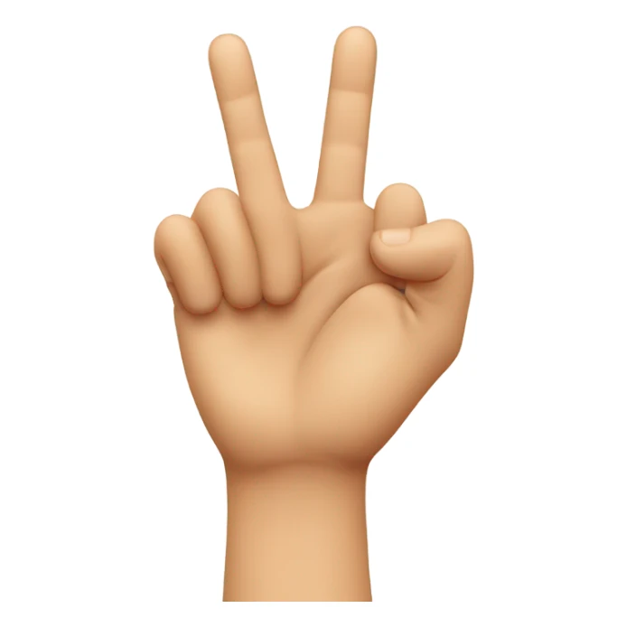 C sign with fingers sticker