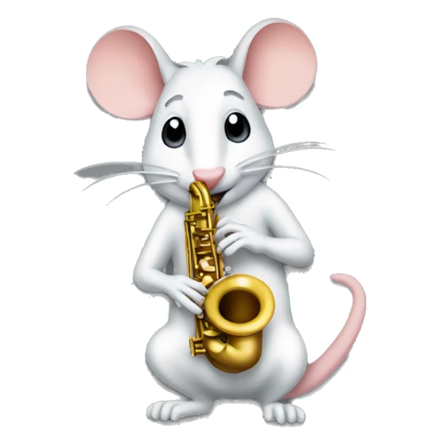 A rat playing the saxophone  sticker