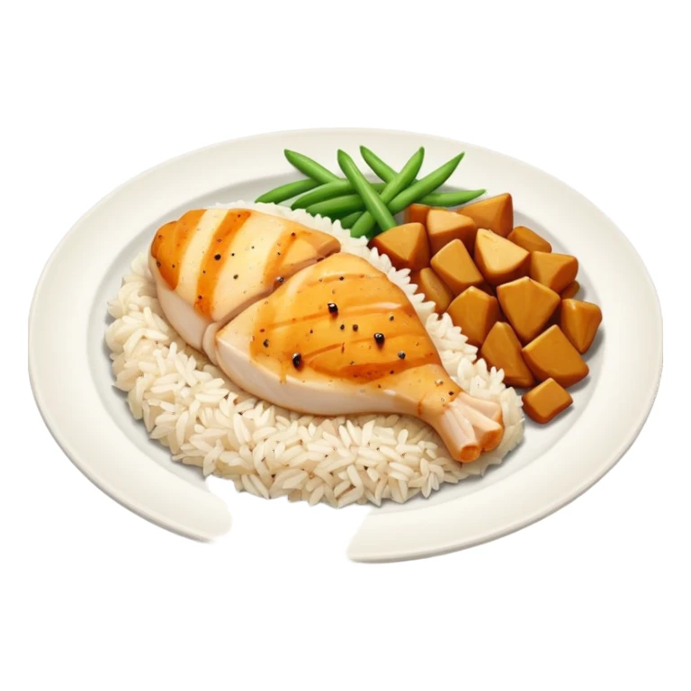 Rice and chicken breast  sticker