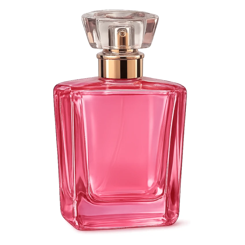 pink perfume bottle, chic and radiant sticker
