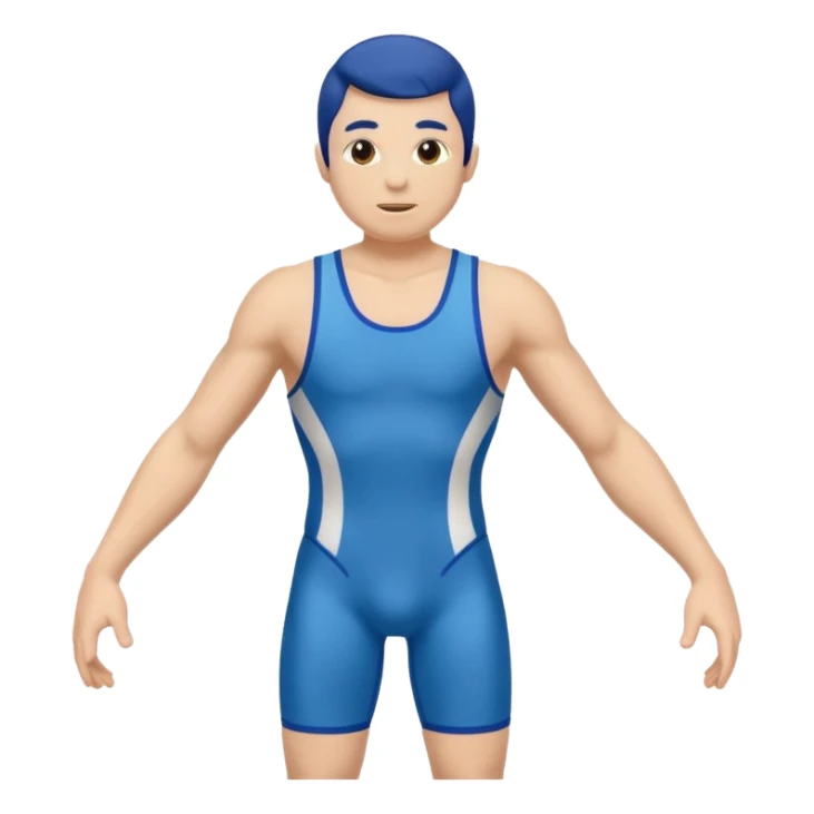 blue wrestling singlet sticker