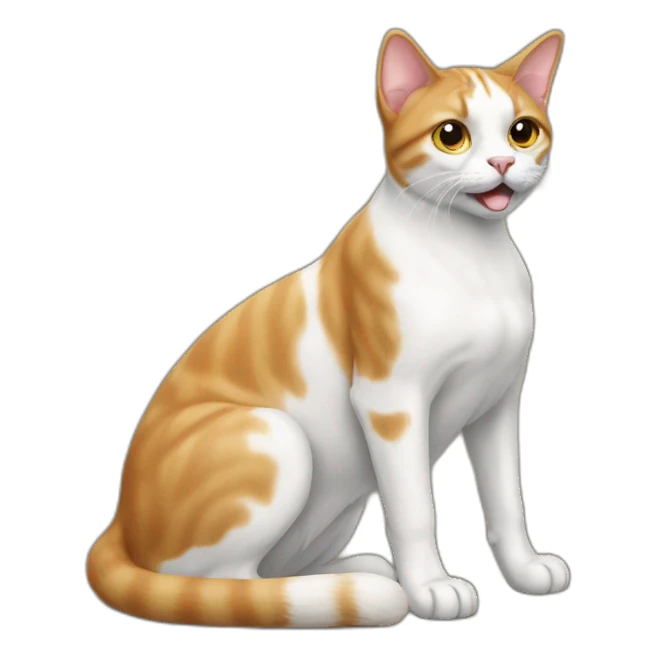 Cat sitting on dog sticker