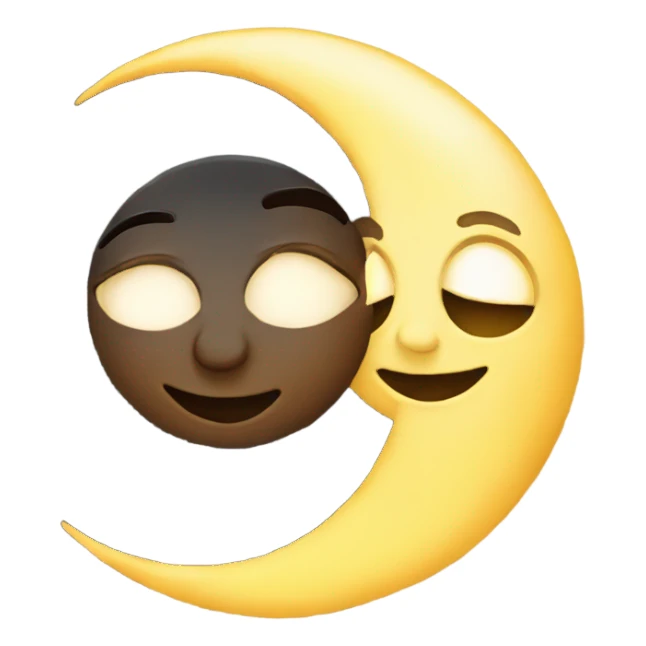 Sun and in moon in love sticker