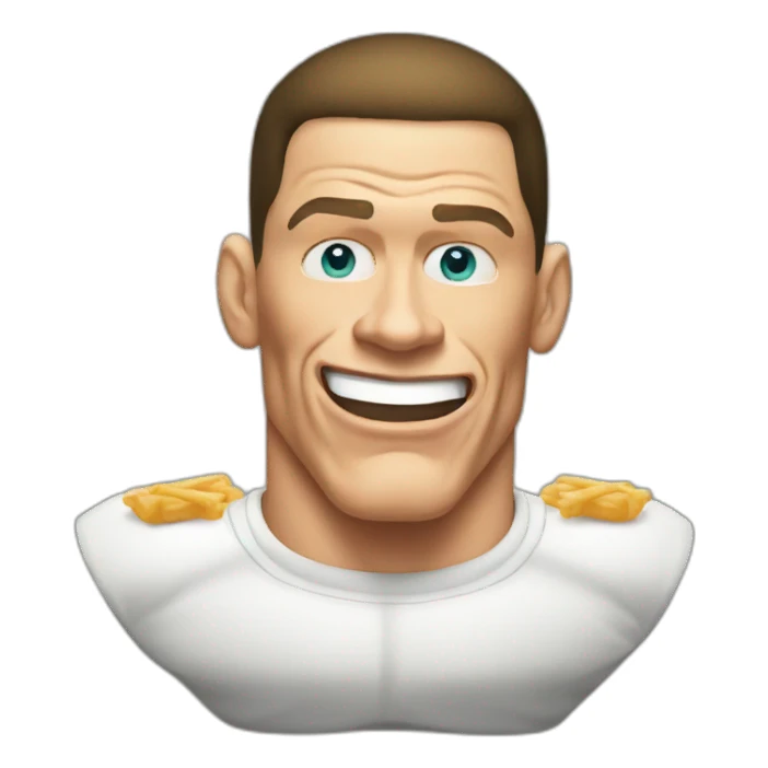 john cena eating fried sticker