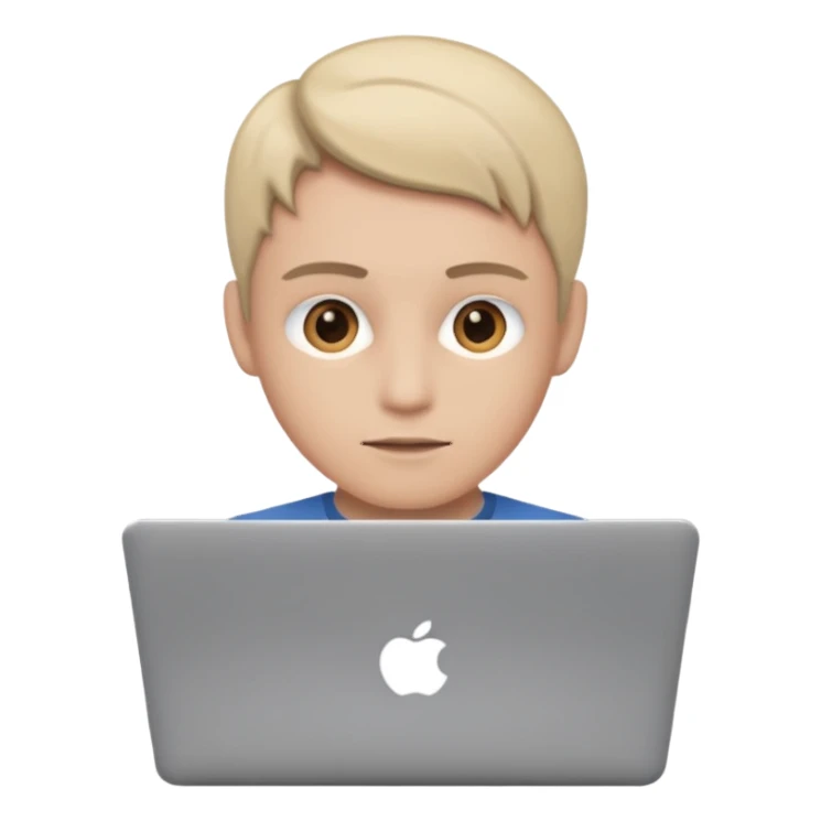 seller with laptop sticker