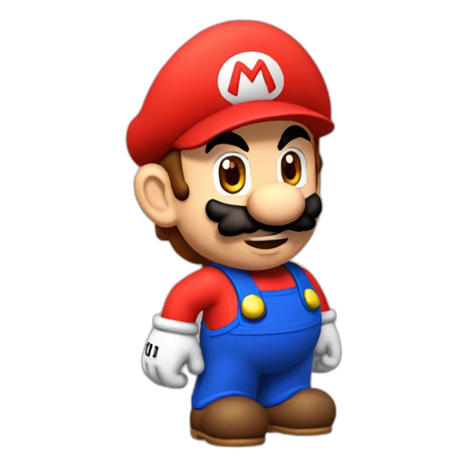 Mario with M on cap  sticker