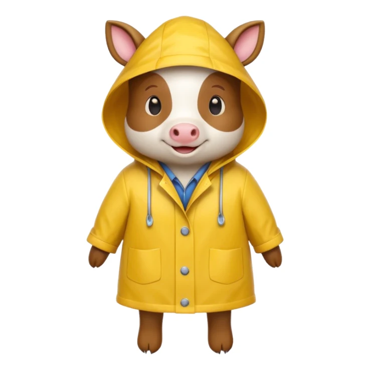 Raincoat Farm Animal sticker