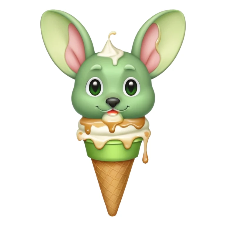 grogu eating ice cream  sticker