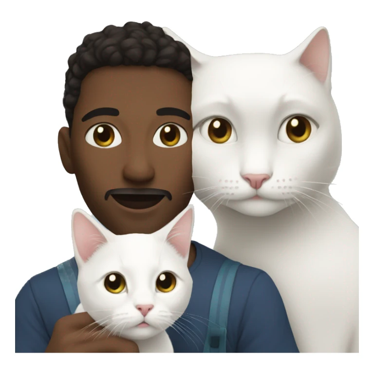 indoors selfie with a white cat sticker