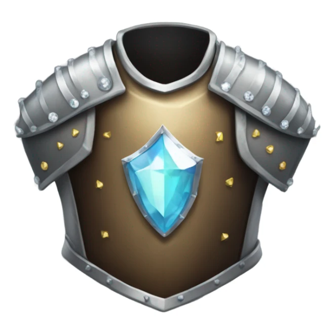 chestplate knight with diamonds sticker