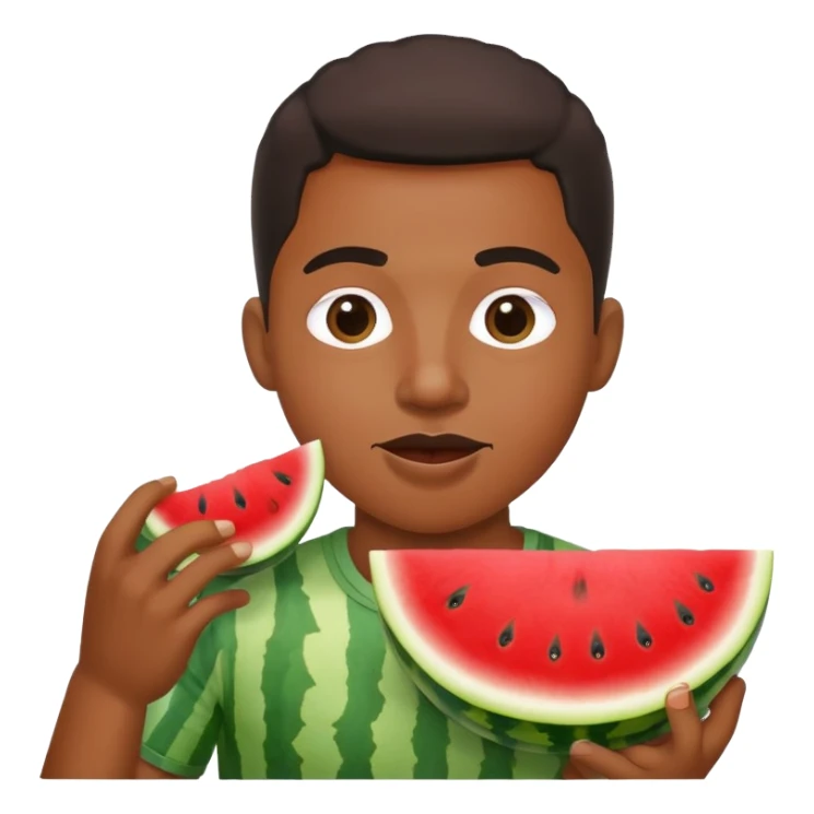 Black person eating watermelon  sticker