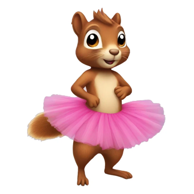 squirrel in a tutu sticker