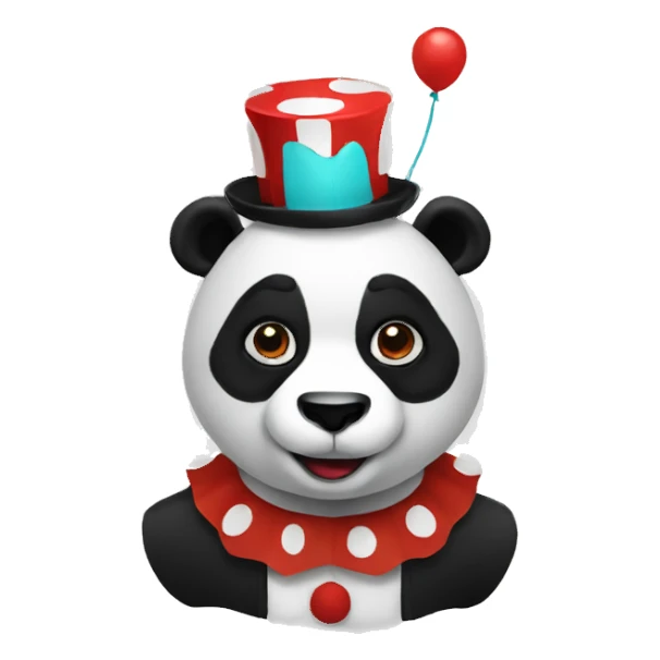 panda clown sticker