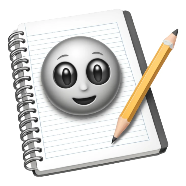 a pencil drawing in a notebook  sticker