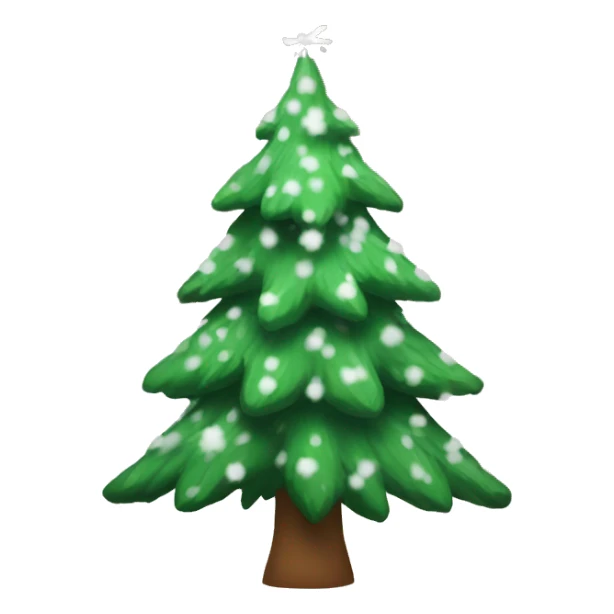 Christmas tree with white snowflakes  sticker
