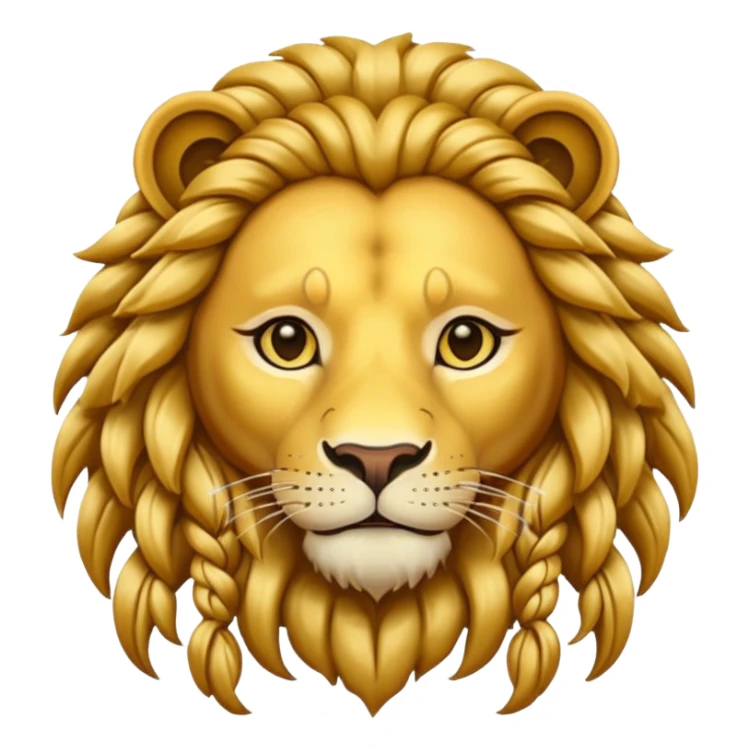 lion with braids sticker