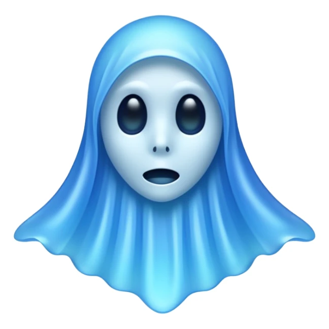 Glitter Blue Ghost sticker