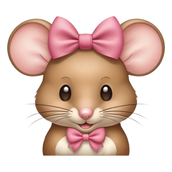 mouse with a hair bow  sticker