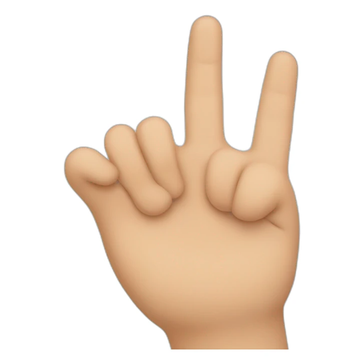 fingers thumb L sign sticker