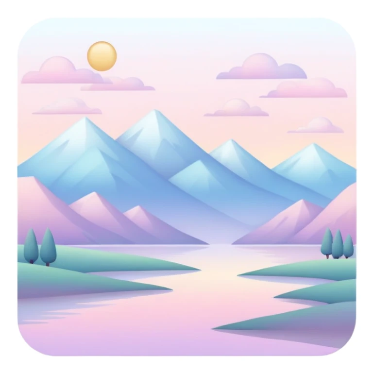 Pastel edgy scenery  sticker