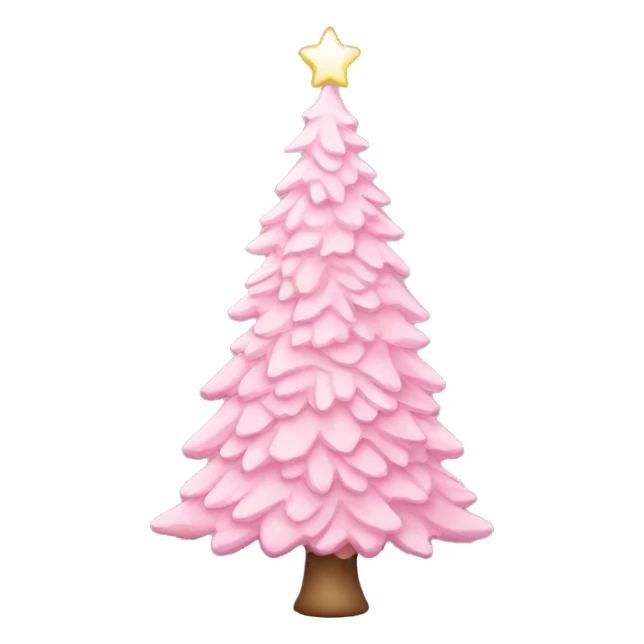 light pink christmas tree sticker