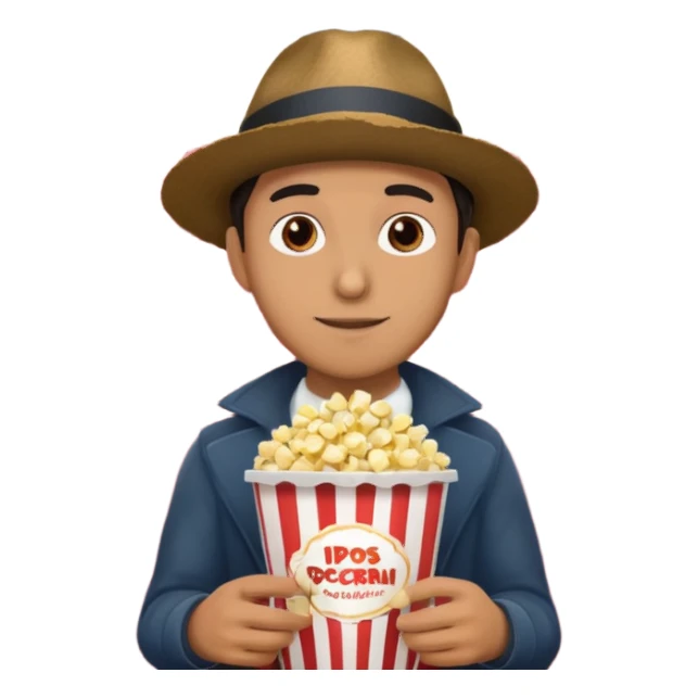 man movie theater sticker