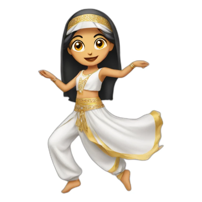 Arab girl dancer sticker
